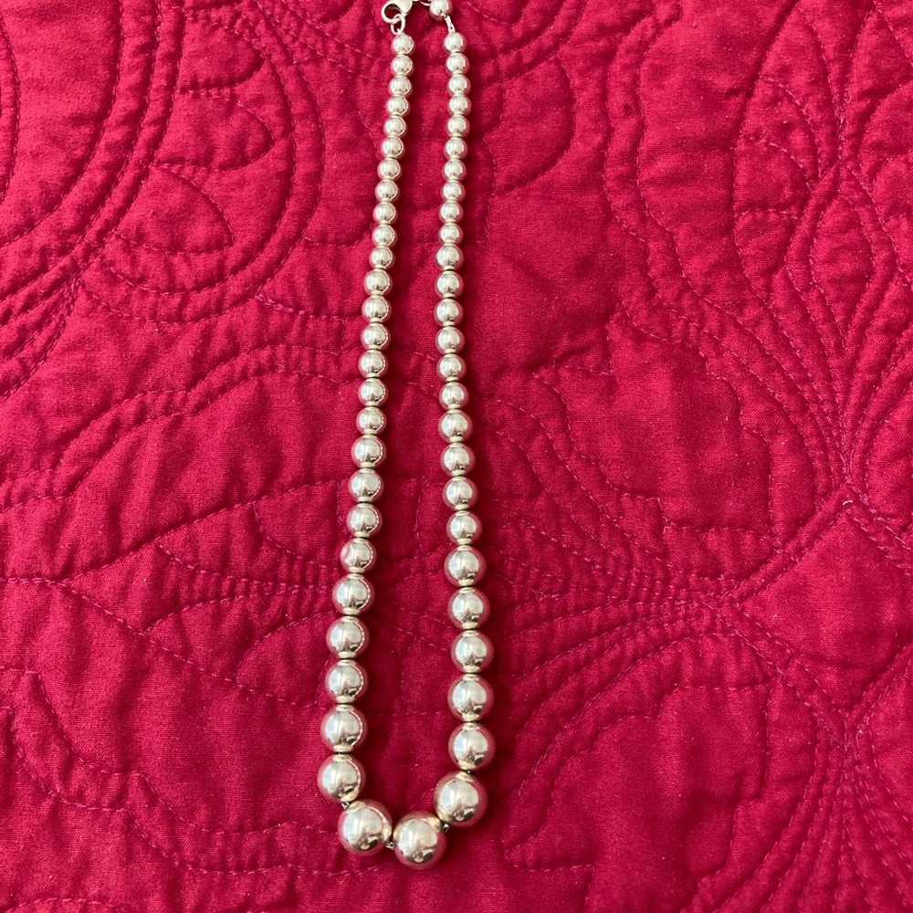 Tiffany & Co. Silver Hardware Ball Necklace